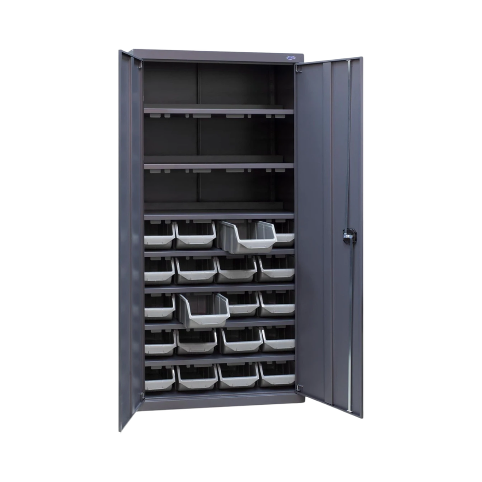 Heavy-Duty Lockable Parts Storage Cabinet with (20 Bins) 1800(H) x 900(W) x 410(D) MM