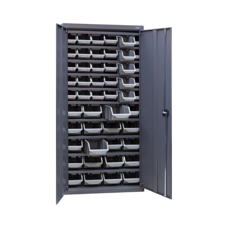 Heavy-Duty Lockable Parts Storage Cabinet with (50 Bins) 1800(H) x 900(W) x 410(D) MM