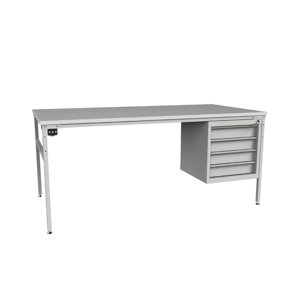 Heavy Duty ESD Workbench with Four Drawers – Anti-Static Assembly Bench
