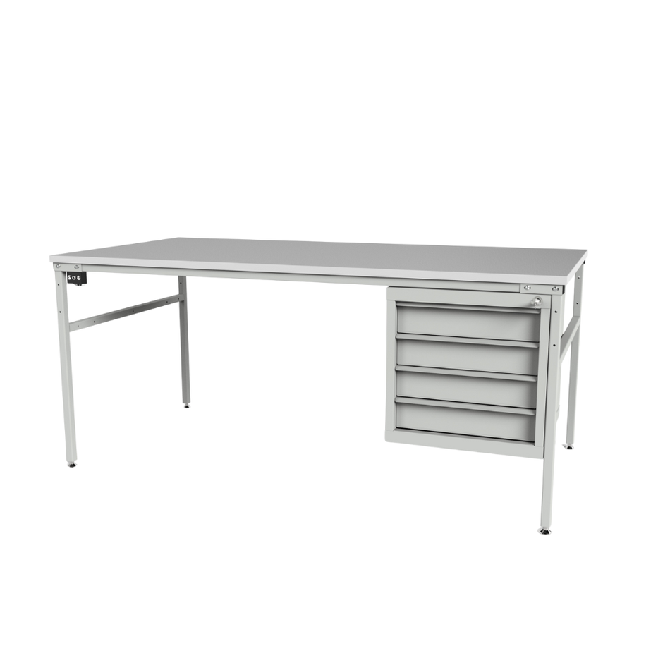 Heavy Duty ESD Workbench with Four Drawers – Anti-Static Assembly Bench