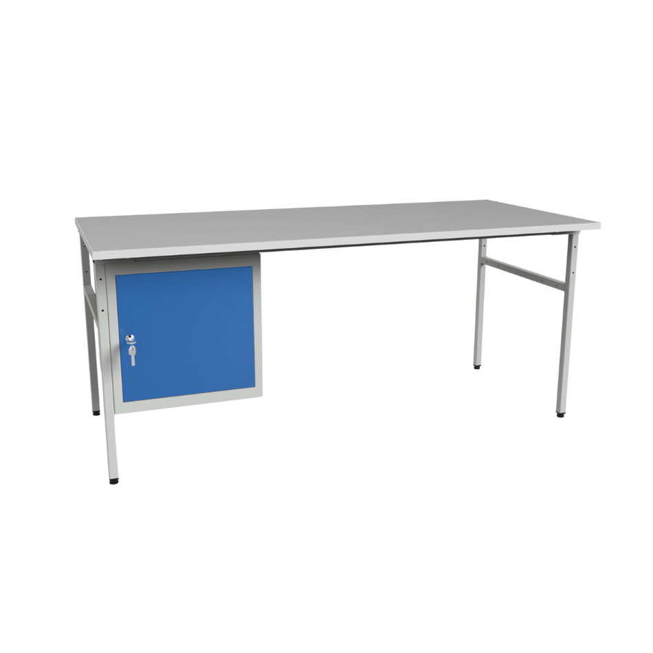 Heavy Duty Workbench with Cabinet – Laminated Board Top Table – Industrial Workbench