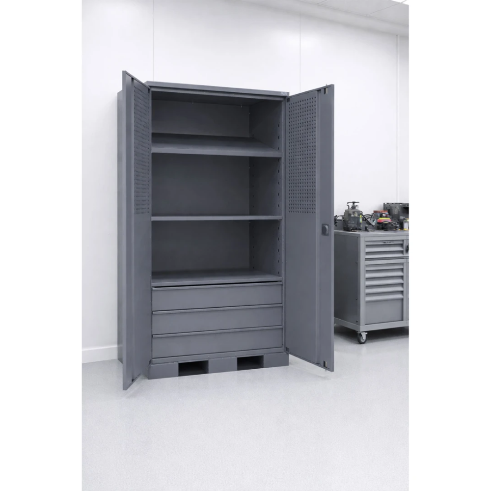 Heavy Duty Lockable Steel Tool Cabinet With Shelves & Drawers - 1970(H) x 1000(W) x 620(D) MM