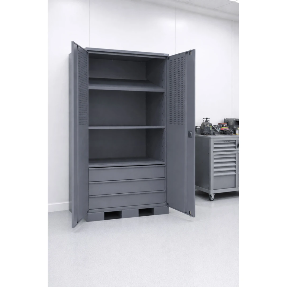 Heavy Duty Lockable Steel Tool Cabinet With Shelves & Drawers - 1970(H) x 1000(W) x 620(D) MM