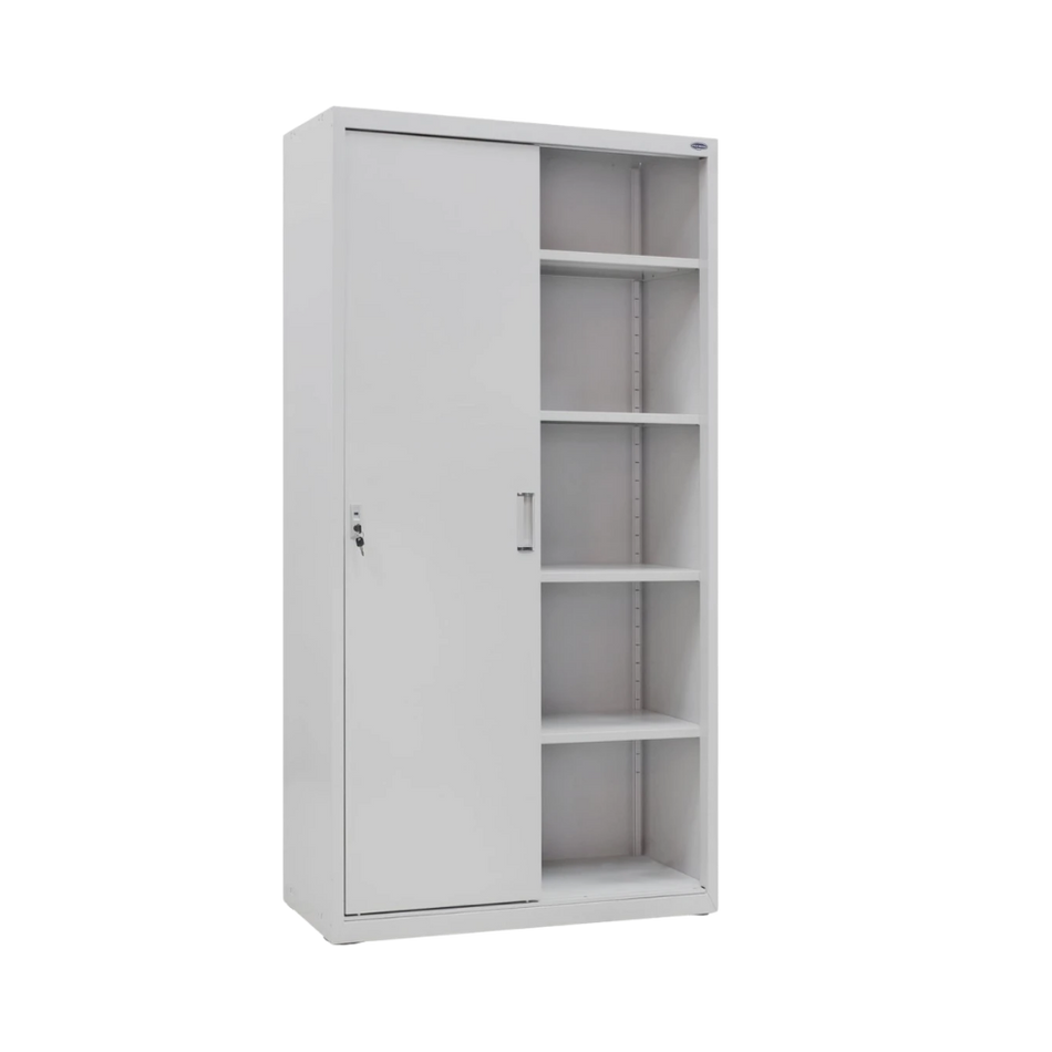 Lockable Sliding Door Office Cabinet - 1970(H) x 1000(W) x 455(D) MM