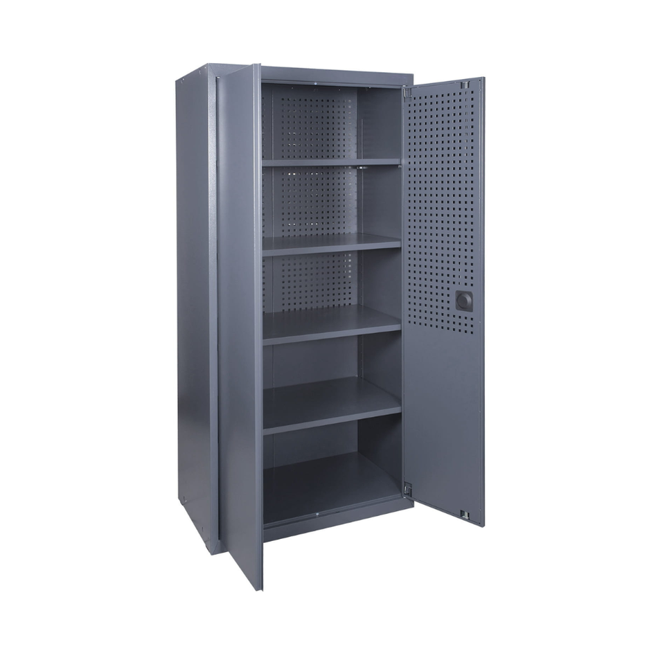 Lockable Workshop Cabinet with 4 Shelves – Heavy Duty Steel Workshop Storage Unit