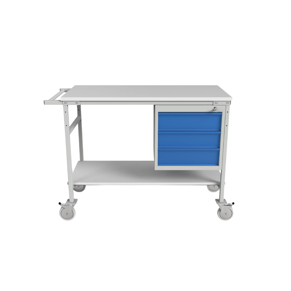 Workshop Trolley with Three Drawers – Heavy Duty Mobile Storage